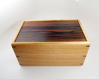 Finely Crafted Handmade Box. High-End Keepsake Memory Box. 10″ x 6.25″ x 5″. Handcrafted Wooden Memory Box.