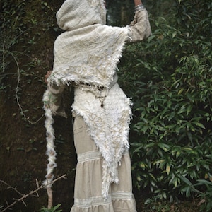 SET of 2, Shawl & Skirt, Fantasy outfit, Fantasy Cloak, Larp Hood Cloak, Victorian Clothing, Hood Scarf, Queen Cloak, Princess, Warm Poncho