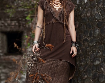 Outfit, Natural Clothing, Womens Tribal Clothing, Hemp, Pagan Clothing, Earthy Clothes, Native American Style Inspired, Tribal, Ethnic