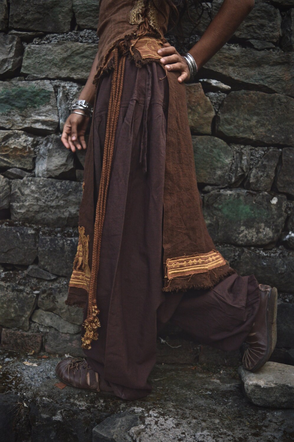 Native American Style Skirt, Tribal Panel Skirt, Native