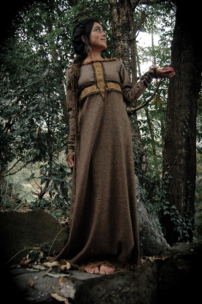 Medieval Dress Embroidered Viking Dress Renaissance Dress Etsy