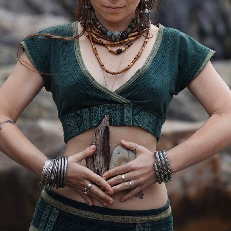 Tribal Print Crop Top main image 0