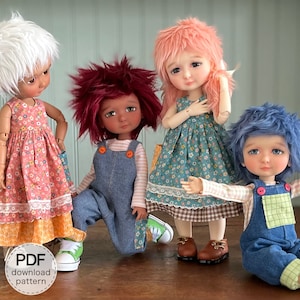 Patrón para pelucas BJD TODOS los tamaños - Tiny, YoSD, MSD, Minifee, Smart Doll (3, 4, 4/5, 5/6, 6/7, 7/8 y 8/9)- Descarga instantánea de costura Pdf