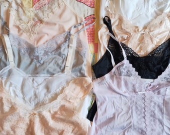 Pick Your Cami! Vintage 60s/70s Camisole Lacey Tops Lingerie