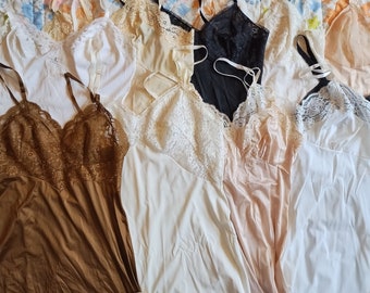 Pick Your Slip! Vintage 50/60s Slips Lace Nylon Range of Sizes