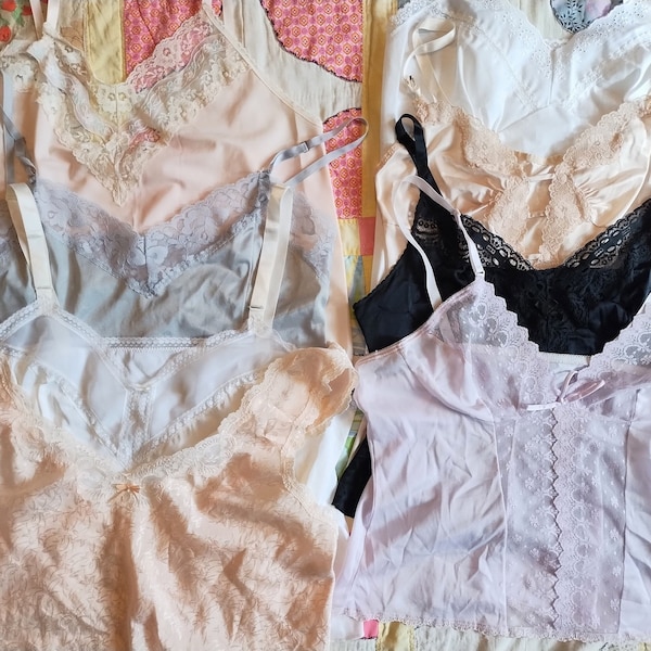 Pick Your Cami! Vintage 60s/70s Camisole Lacey Tops Lingerie