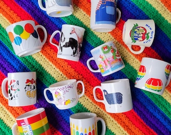 Pick Your Mug! Vintage Novelty Mugs Colorful Cheerful Mix n Match Coffee Tea Cups