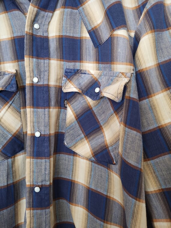 Vintage Levi's USA 1980's OLYMPIC GAMES Plaid Wes… - image 7