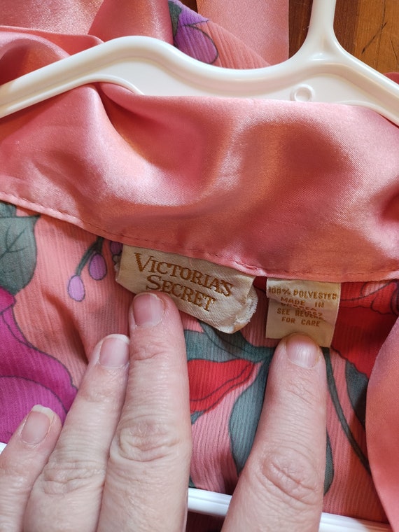 Vintage 90s Victoria's Secret Robe Gold Label Pea… - image 2