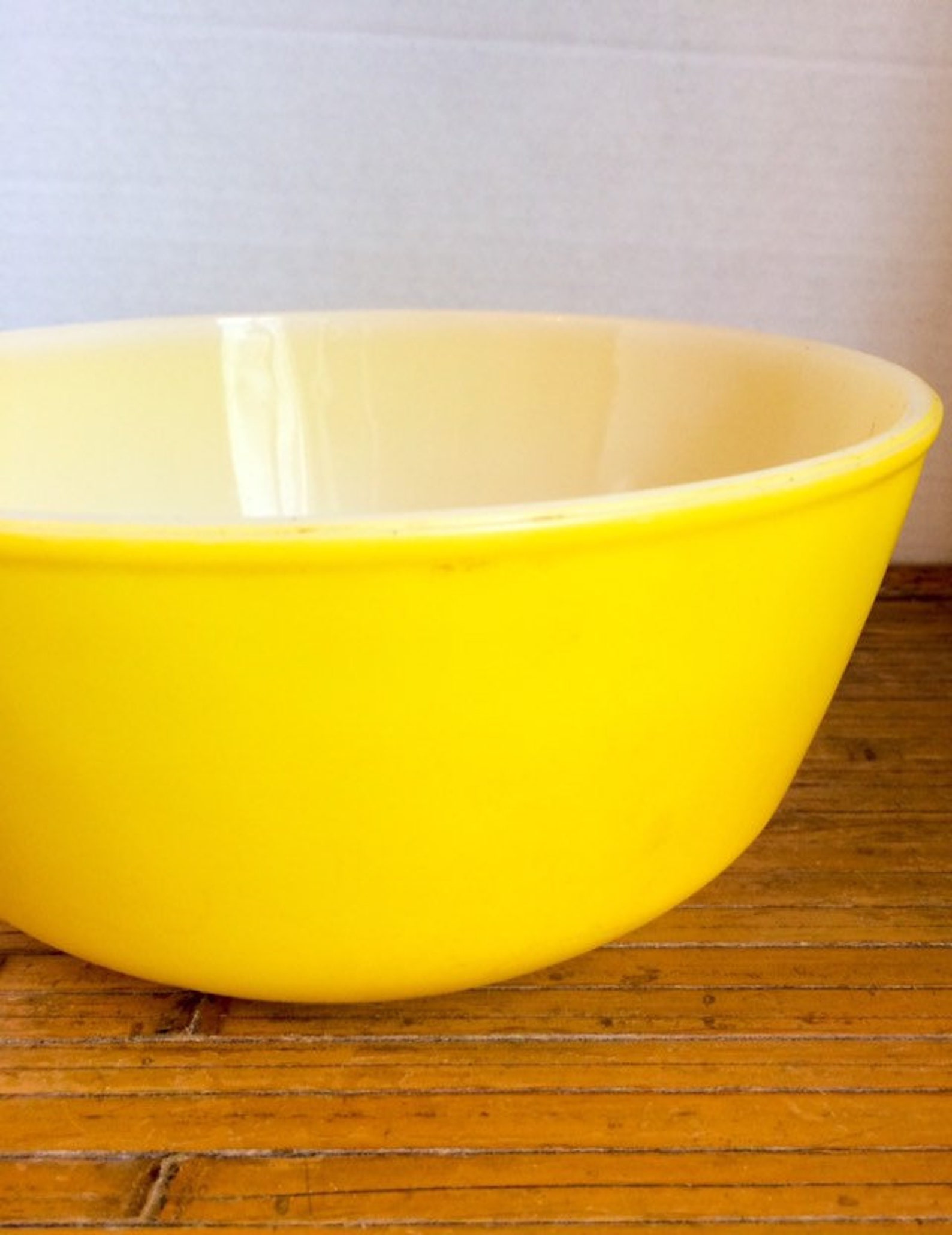 Vintage Bright Yellow Anchor Hocking Bowl 458 Etsy