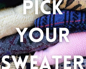 Pick Your Sweater! Vintage 80s/90s Pullover Sweaters