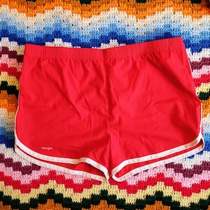 Vintage 70s Wrangler Red Track Shorts Size XL