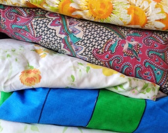 Pick Your Fitted Sheet! Vintage 60s/70s/80s Retro Print Fitted Bed Sheets Mix n Match Patterns