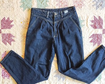 Vintage 80/90s Front Yoke Hi Rise Jeans Dark Wash Size 13