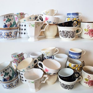 Pick Your Mug! Vintage Patterned Mugs Boho Mix n Match Coffee Tea Cups