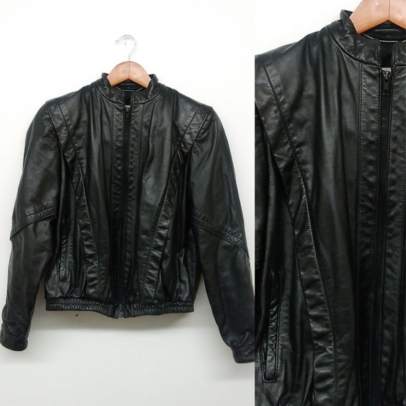 Vintage 70s/80s Wilsons Leather Jacket Motorcycle… - image 1