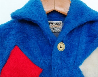 Vintage 50s Kodiak Pullover by Campus Boys Blue Red White Vintage 50s Kodiak Pullover by Campus Boys Blue Red White