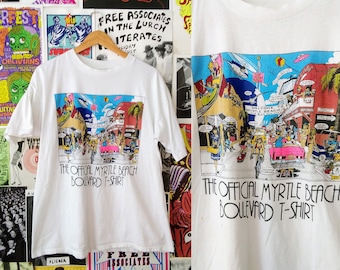 Vintage 80s/90s Myrtle Beach Souvenir Tee Retro Graphic T-Shirt XL