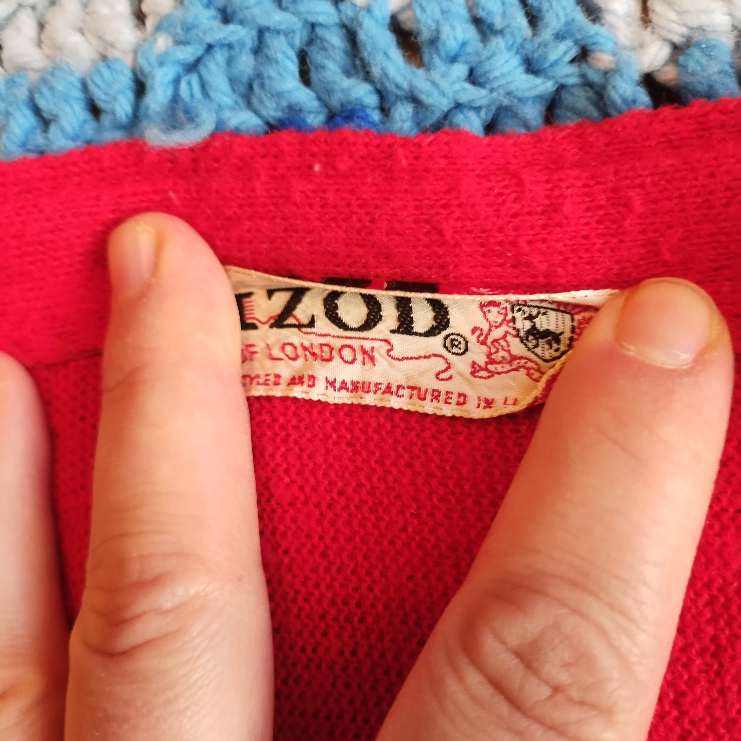 雪の豪奢 Vintage 60s IZOD of London Cardigan Sweater Red Knit - Etsy ニット/セーター