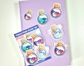 Magical Potion Die Cut Sticker Set - Pack of 5- Kawaii Stationary