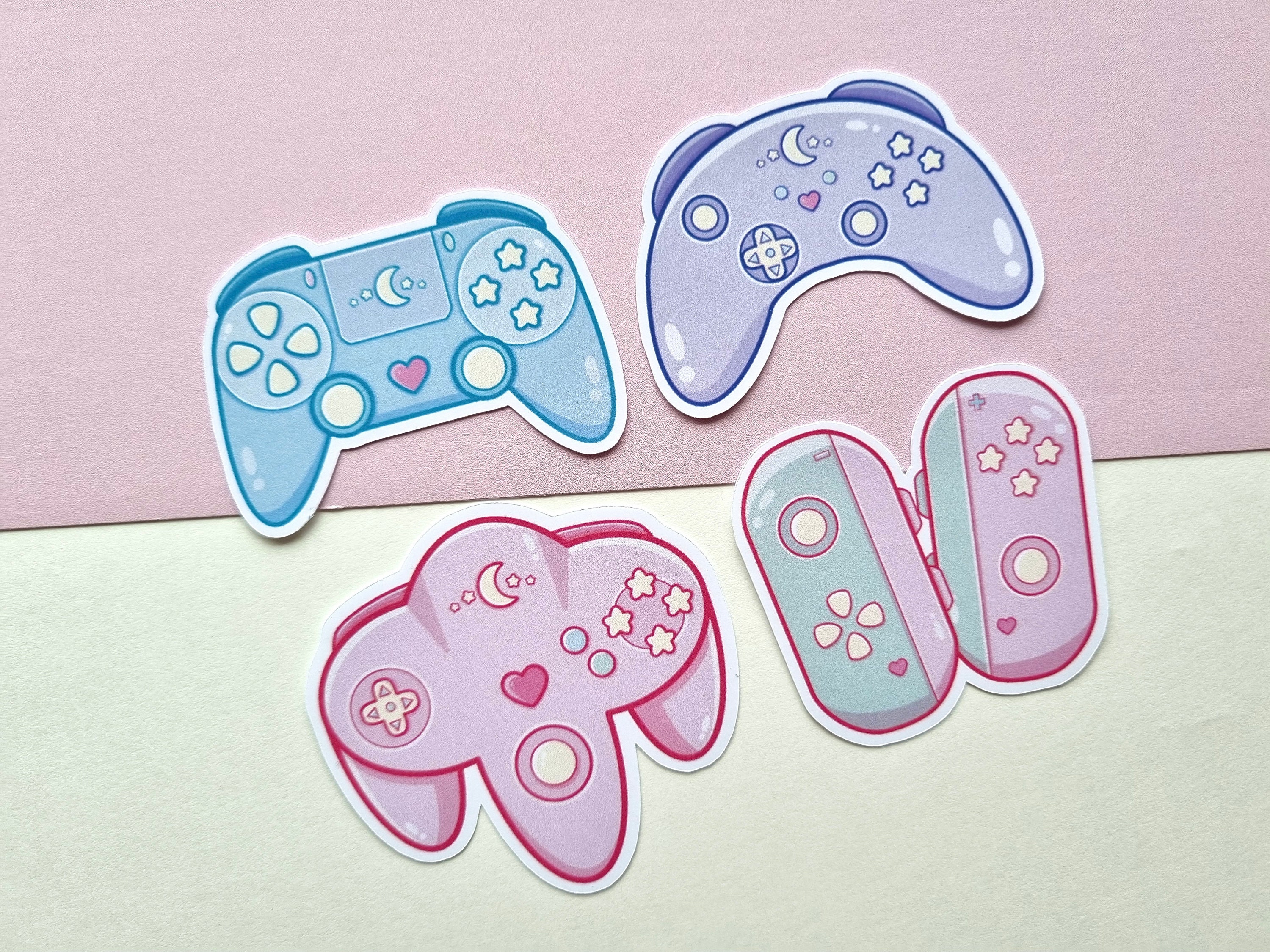 Gaming Controller Die Cut Sticker Set Pack of 4 Cute Etsy