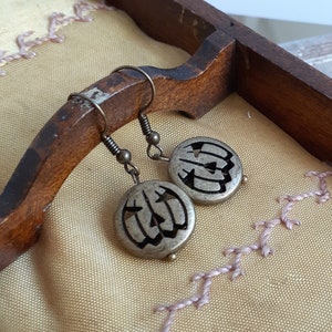 Halloween Pumpkin Dangle Earrings, Spooky Costume Jewelry