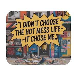Mouse Pad (Rectangle) - Sassy neurodivergent lifestyle quote, Unique desk accessory, Office decor, Funny computer mat, Typing pad, Feminist