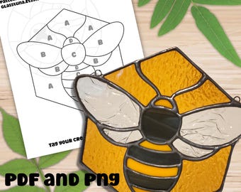 Pattern - Honey Bee - for Stained Glass