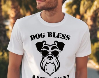 Patriotic Dog T-Shirt: 4th of July USA Flag Tee