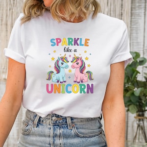 Sparkle Like A Unicorn T-Shirt: Magical Birthday Party Outfit