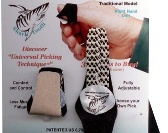 Guitar Thumb Pick Dual Pack - SharkTooth Traditional Crossover with Free Artist Signature Picks