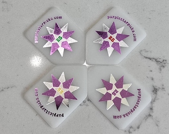 Purple Star Ritchie Blackmore Tribute Home Plate Picks – Assorted Gauges (4-Pack)