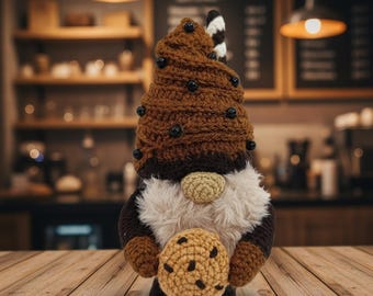 Amigurumi Chocolate Cookie Gnome Crochet Pattern PDF - Joli nain à faire soi-même pour les débutants - Téléchargement numérique - Tutoriel de jouet fait main - Modèle PDF