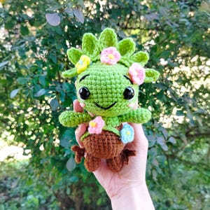 Patrón de ganchillo &quot;Forest Flower Spirit&quot; / Tutorial en PDF de amigurumi de peluche / Patrón de muñeca de costura baja / Descarga digital de crochet &quot;Flower Sprite&quot;