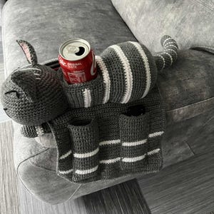 Crochet Cat Sofa Arm Organizer Pattern PDF – Cute Couch Caddy with Pockets & Cup Holder – Digital Download Crochet PDF English German French image 13