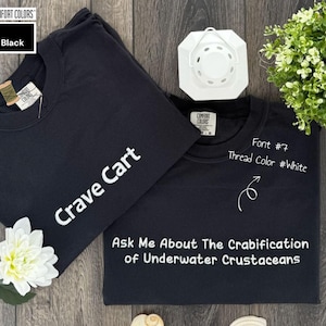 Custom Comfort Colors T-Shirt, Personalized Embroidered T-Shirt, Embroidered Comfort Colors Tee, Custom Embroidery Gift, Business Name Shirt