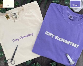 Comfort Colors® Benutzerdefiniertes T-Shirt, personalisierte bestickte T-Shirts, besticktes Comfort Colors-T-Shirt, benutzerdefiniertes Stickereigeschenk, trendiges Paar-T-Shirt