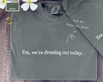 Benutzerdefinierte Komfort Farben T-Shirt, personalisierte gestickte T-Shirts, gesticktes Komfort Farben T-Shirt, benutzerdefiniertes Stickerei Geschenk, benutzerdefinierter Text Shirts