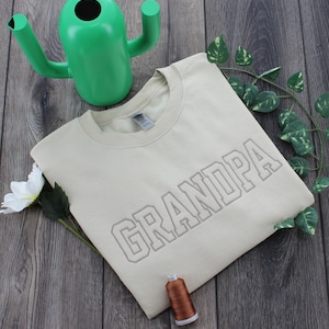 Embroidered Varsity Sweatshirt® Custom Embroidered Shirt, Grandpa Shirt, Mama Shirt, Gift for Grandma, Nana Tee, Grandma Gift, College Block