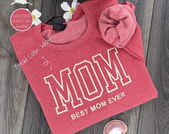 Custom Embroidered Mom Sweatshirt, Personalized Family Varsity Shirt, Custom Mama Hoodie, Gift for Mom, New Grandma Gift, Mother's Day Gifts