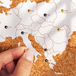 Kaart van Europa prikbord gepersonaliseerde prikbord kaart van Europa aangepaste reiskaart kaart kaart prikbord muur decor prikbord paren cadeau