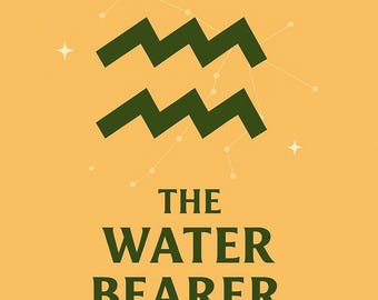 Aquarius Zodiac Print – Astrology Wall Art, The Water Bearer Constellation Poster, Minimalist Horoscope Digital Download