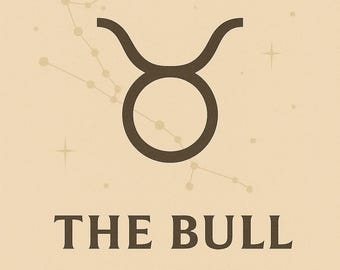 Taurus Zodiac Print: Minimalist Astrology Wall Art (Digital Download