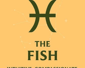 Pisces Zodiac Print: Minimalist Astrology Wall Art (Digital Download Bundle