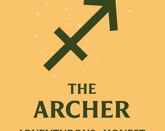 Sagittarius Zodiac Print – Astrology Wall Art, The Archer Constellation Poster, Minimalist Horoscope Digital Download