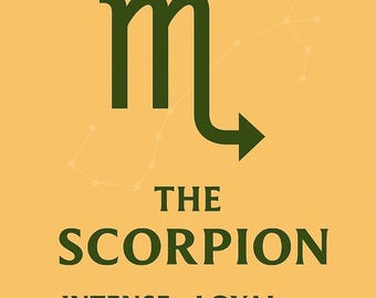 Scorpio Zodiac Print – Minimalist Astrology Wall Art, The Scorpion Constellation Poster, Scorpio Traits Digital Download