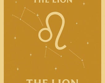 Leo Zodiac Print: Minimalist Astrology Wall Art (Digital Download