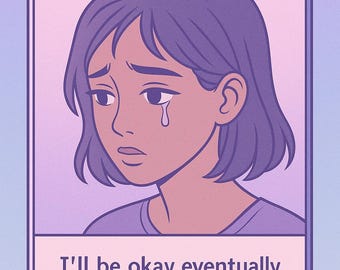 Vaporwave Anime Girl Print – Retro Lo-Fi Art (Digital Download)