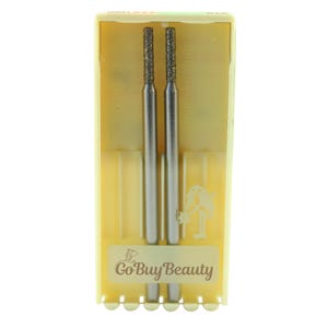 Diamond Nail Drill Bit Set – Medium Coarseness Cylinder Bits for Nail Prep & Callus Removal – 2pcs Ø1.6mm Stainless Steel