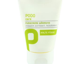 Verwarmende voetcrème met gember en rozemarijn voor verlichting van koude voeten en ondersteuning van de bloedsomloop 30 ml